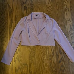 Purple Cropped H&M Blazer